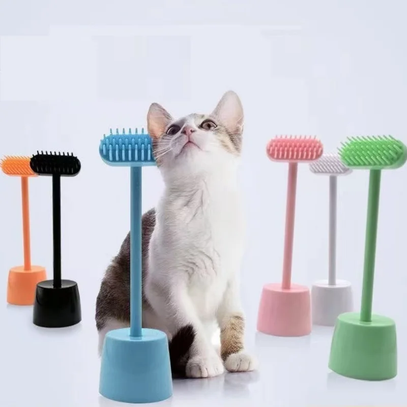 

Cat brushing and rubbing device scratching itching toy massage toy comb pet kitten itching to remove floating hair brush