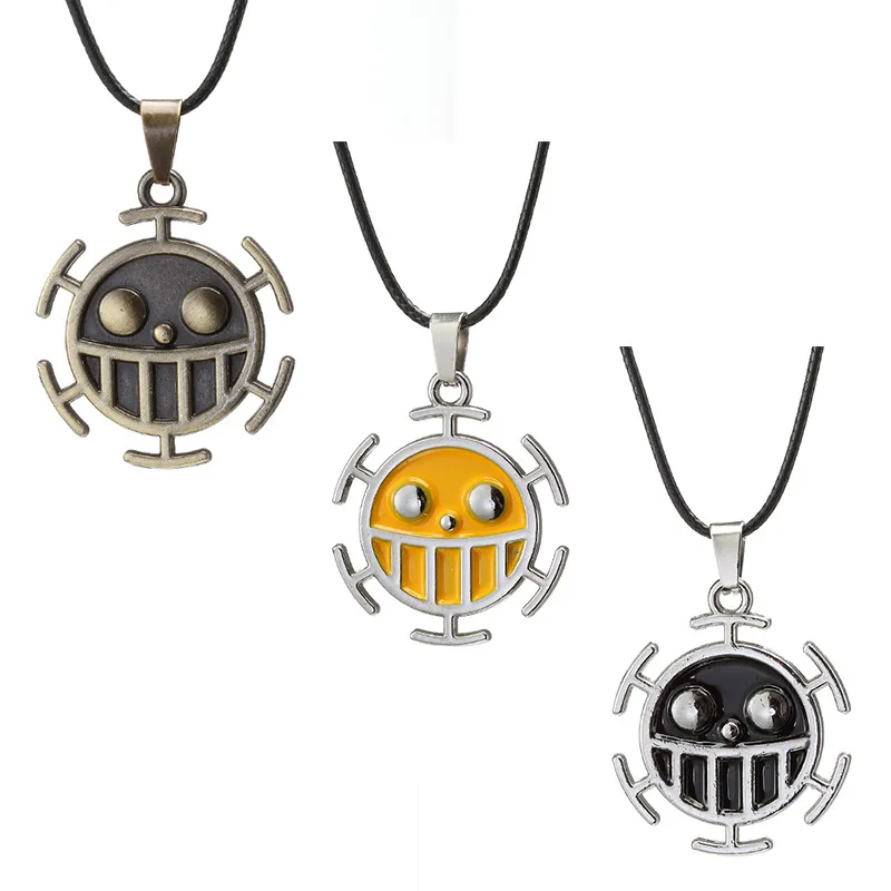 Anime One Piece Vintage Trafalgar Law Necklace Action Figure Cosplay Toys Accessories Pendant Jewelry for Christmas Gifts