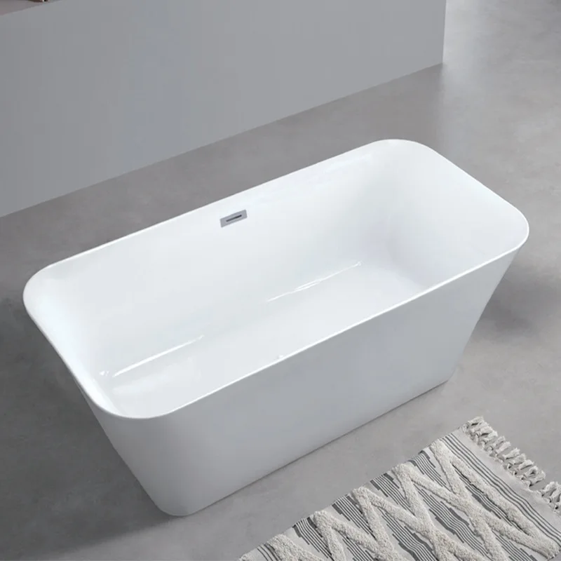 

Bathtub Acrylic Adult Bathtub Independent Square Seamless Thin Edge Bathtub New