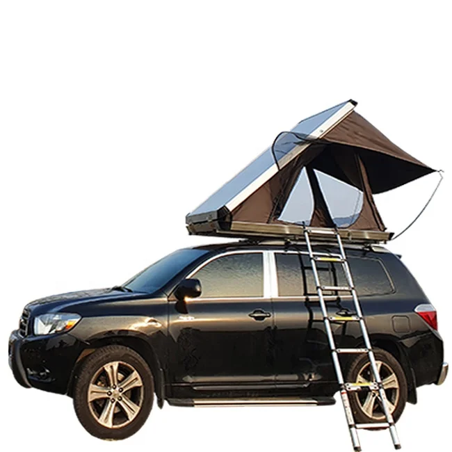 je-Factory Direct Hard Shell Roof Top Tent Light Weight Triangle Roof Top Tent Car Roof Tent for Sale