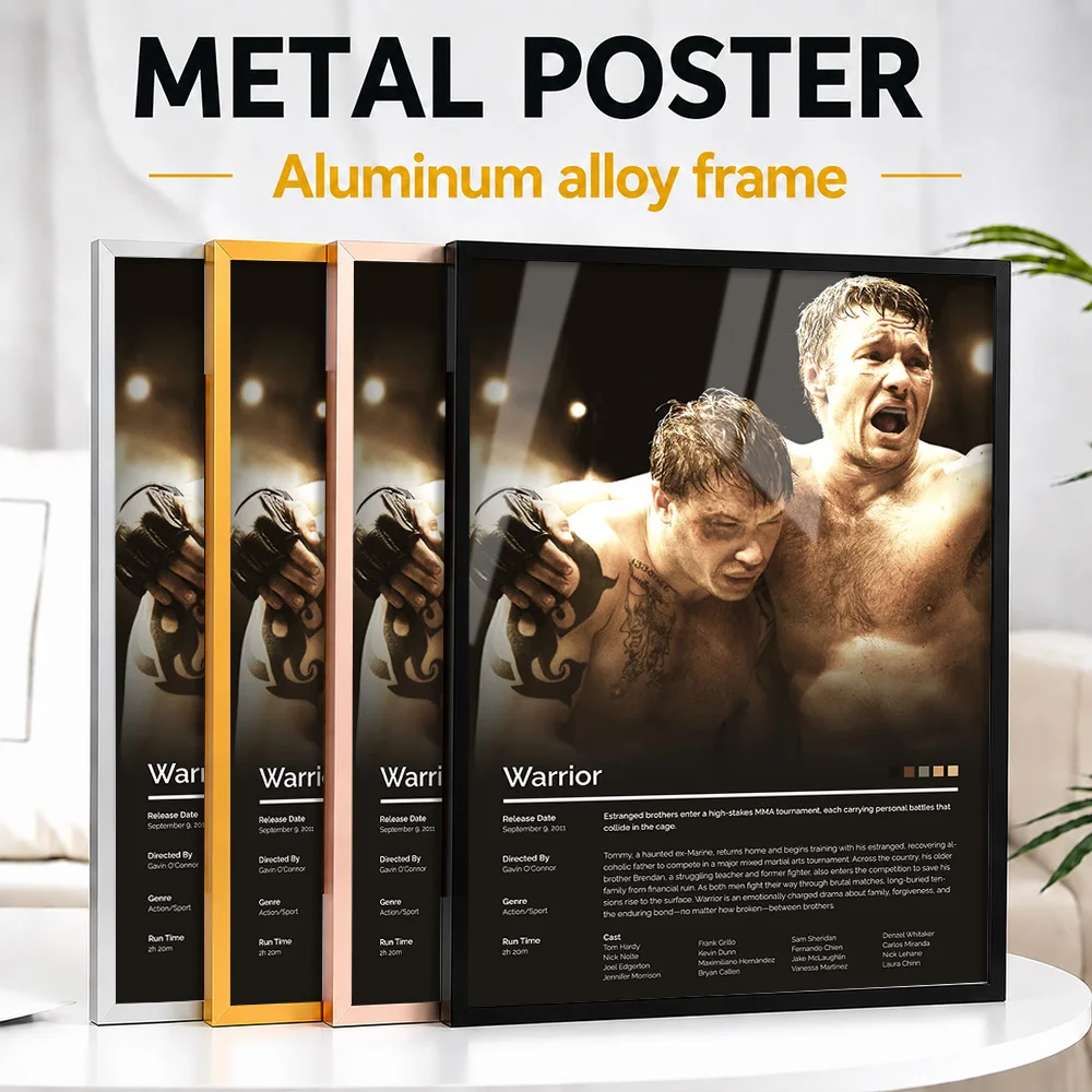 Warrior Movie Framed Metal Print Customized Vivid Screen Tribute Wall Art Designed For Entertainment Lounge And Story Lovers