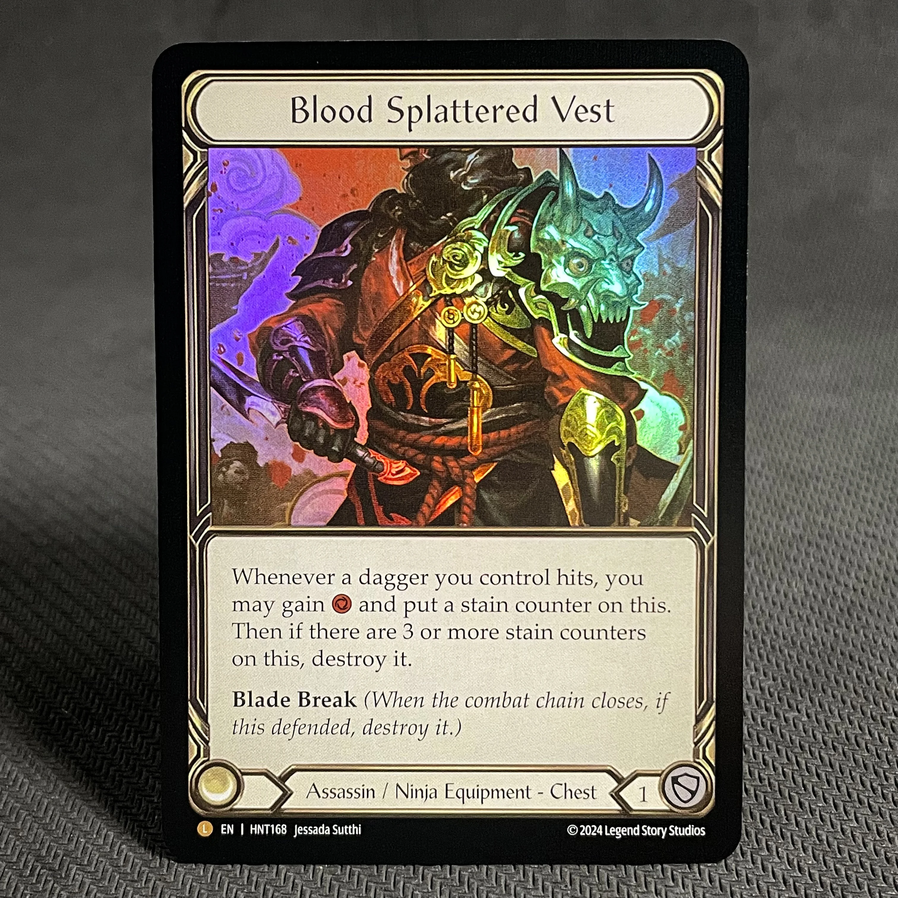 FAB Card Rainbow Foil Proxy Cards Blood Splattered Vest Command and Conquer Master Cog Stonewall Gauntlet Gone in a Flash