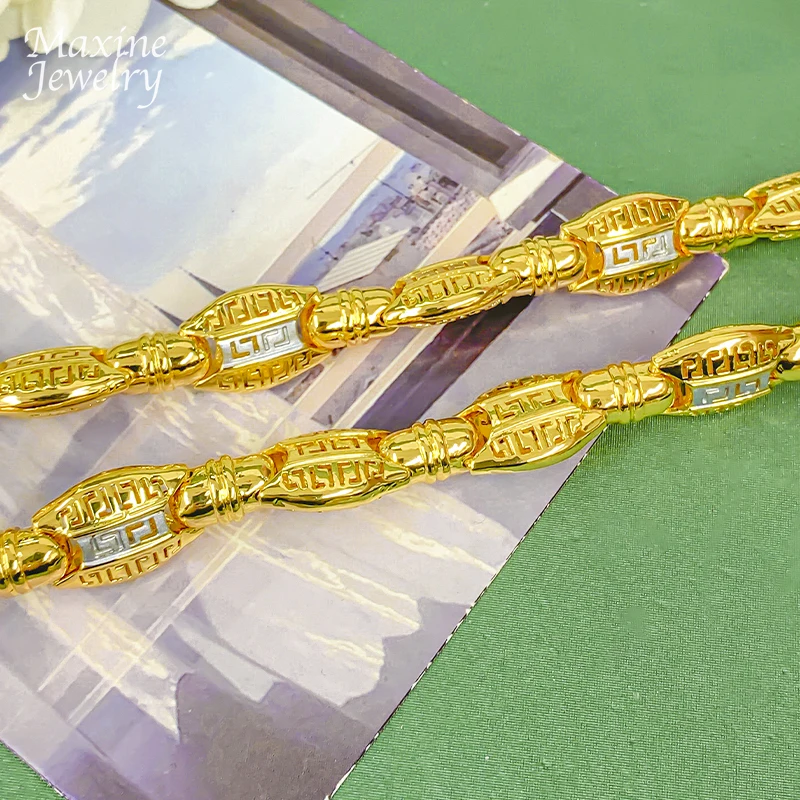 Various Styles 24inch Golden Long Chain Statement Hip Hop Necklace Jewelry Set for Man Engagement Jewellery Luxury Party Gifts