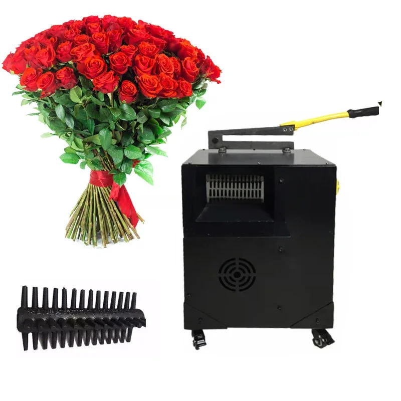 Version Flower Leaf Thorn Removal Machine With Cutter Flower Rose Leaf Removing Machine For Flower Shop