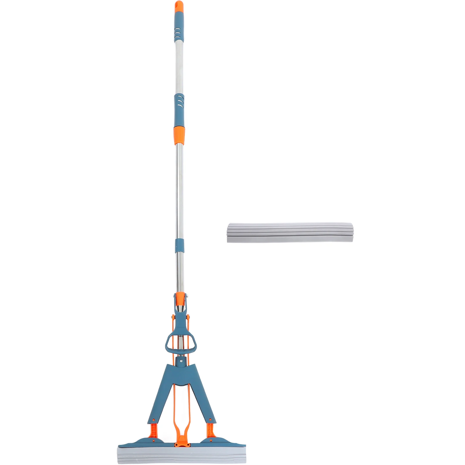 

Wet and Dry Mop for Tile Floors Household Dual Cleaning Stainless Steel Scrubber Squeeze