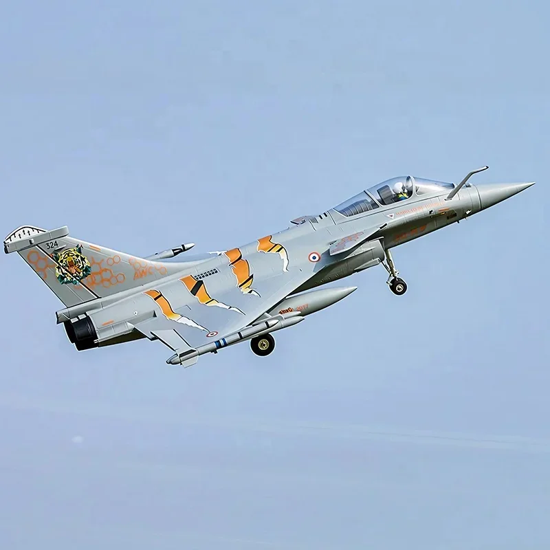 Reflex V2 Equipped FMS 64mm Rafale EDF Jet PNP Precision Flying Model RC Jet Fighter Dassault Design Tiger Meet