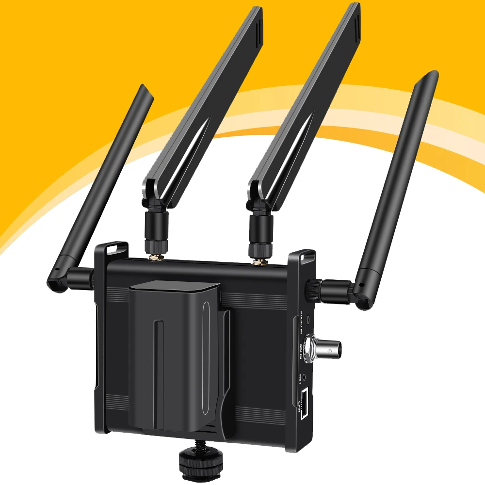 4G Wireless SD HD 3G SDI Video Streaming Encoder يدعم SRT RTSP RTMPS، SDI إلى IP محول للبث المباشر يوتيوب فيسبوك