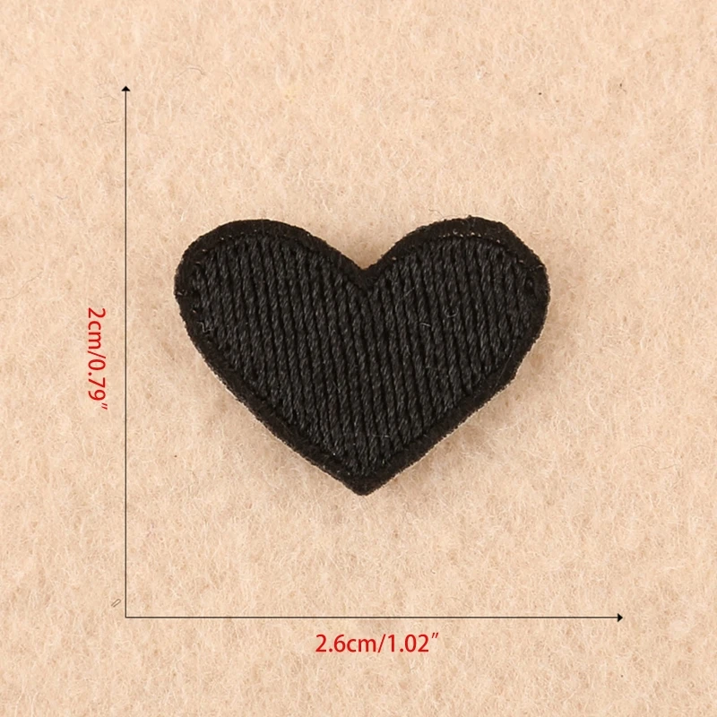 20 Buah Berbagai Macam Warna Lucu Mini Hati Menjahit/Besi Applique Bordir Patch Lencana Hiasan Garmen DIY Drop Shipping