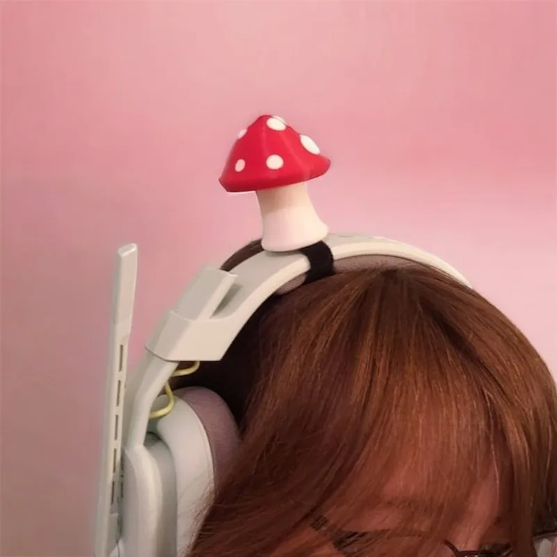 Mushroom Headset Attachment – Kawaii Live Streaming Prop & Gaming Headphone Accessory for Streamers, Cosplayers & Fun Game Setup