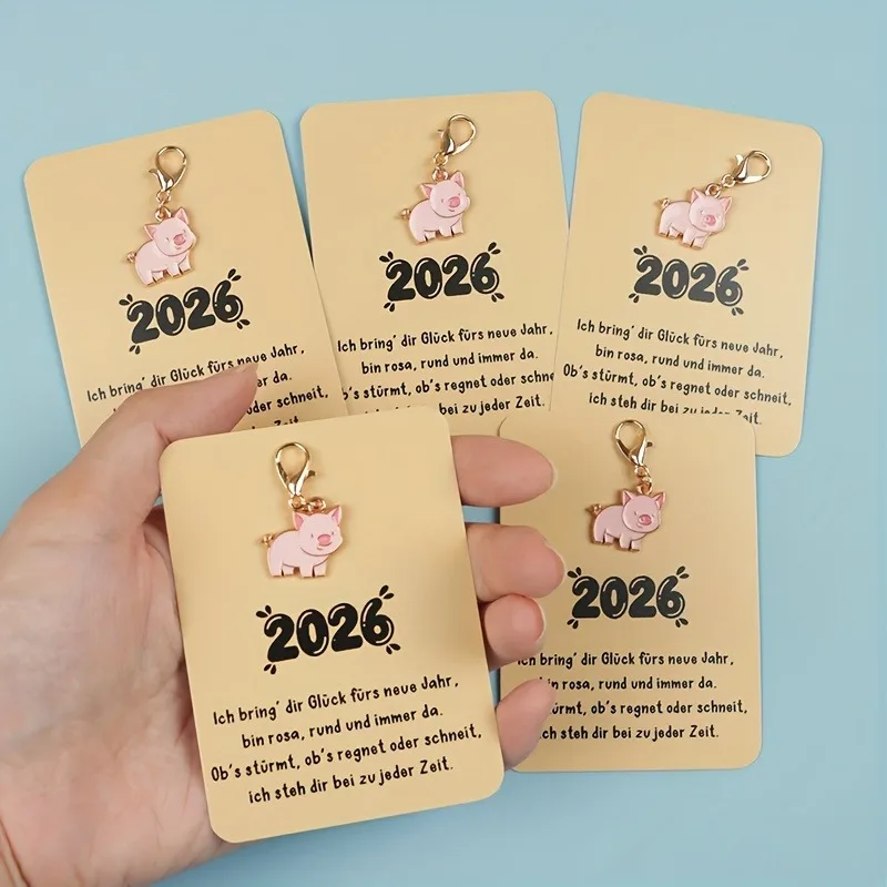 5Pcs Lucky Pig Keyc…