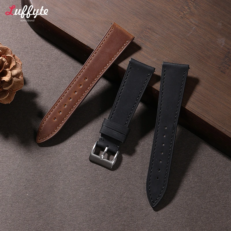 Vintage Watch Strap Quick Release Cowhide Watchband Universal Watch Strap Accessories 18mm 19mm 20mm 21mm 22mm Bracelet