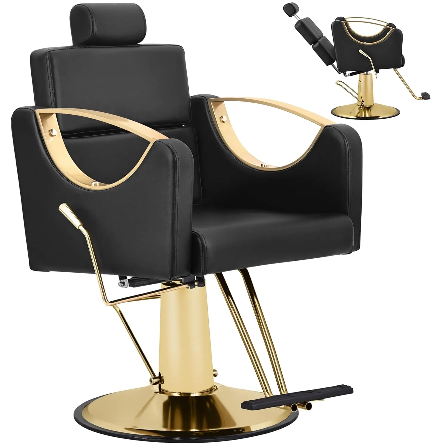 Salon Barber Chair Reclining Hydraulic Pump Styling Chair for Hairdressing Barbershop, Customized
