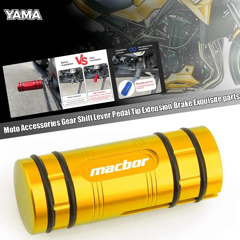 For Macbor Montana XR1 XR5 Fun Rockster 125 Eight Mile 500 XR3 Moto CNC Gear Shift Lever Tip Extension Enlarger Pedal Accessory