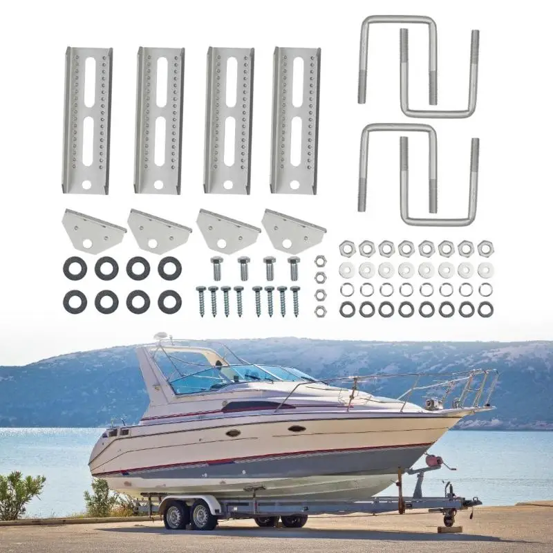 Marine Boat Trailer Crossmember Bracket Top Bracket Boat Trailer Bunk Brackets for 1.5 2 3 H9EE