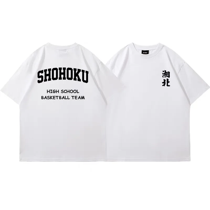 Camiseta de Anime japonés Shohoku Basket Ball Team para hombres y mujeres, camisetas con estampado de Sakuragi Hanamichi, ropa de Cosplay Unisex de