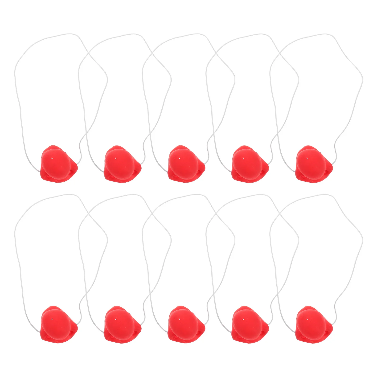 10 szt. Czerwony Nos Klauna Elastyczny Pasujący do Stroju na Imprezę Cosplay Akcesoria do Kostiumów na Motyw Cyrkowy Akcesoria dla Klauna na Występy