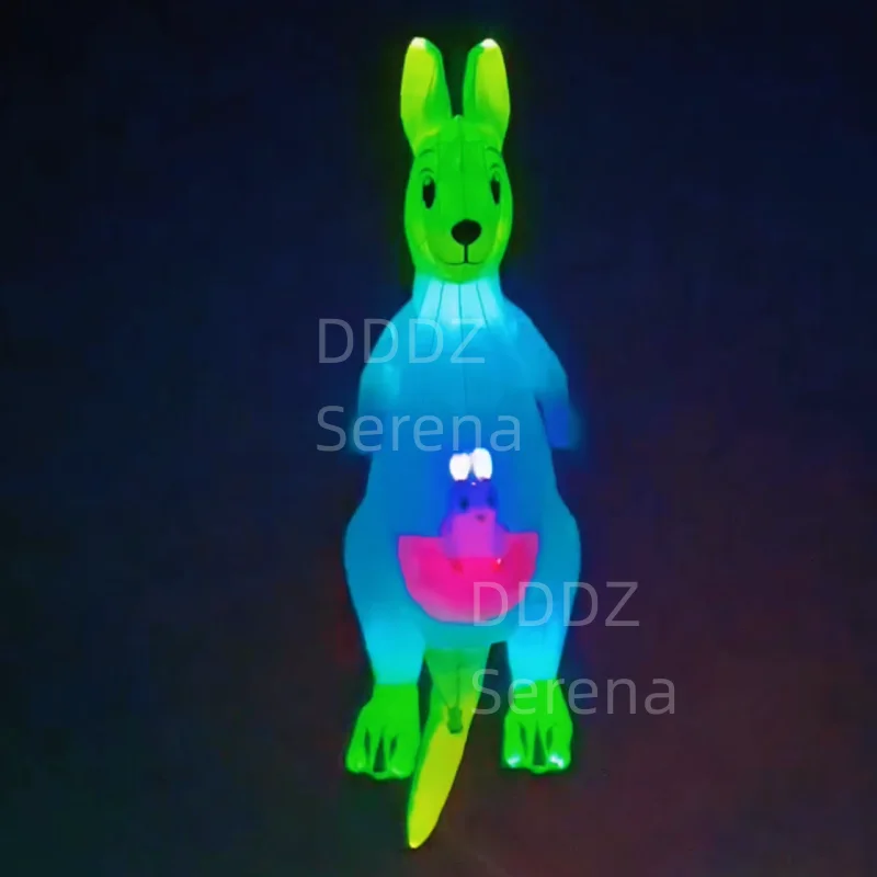 DDDZ 6m LED kangourou nuit cerf-volant 40D Ripstop Nylon tissu ligne blanchisserie spectacle cerf-volant pendentif grand doux gonflable cerf-volant bon vol