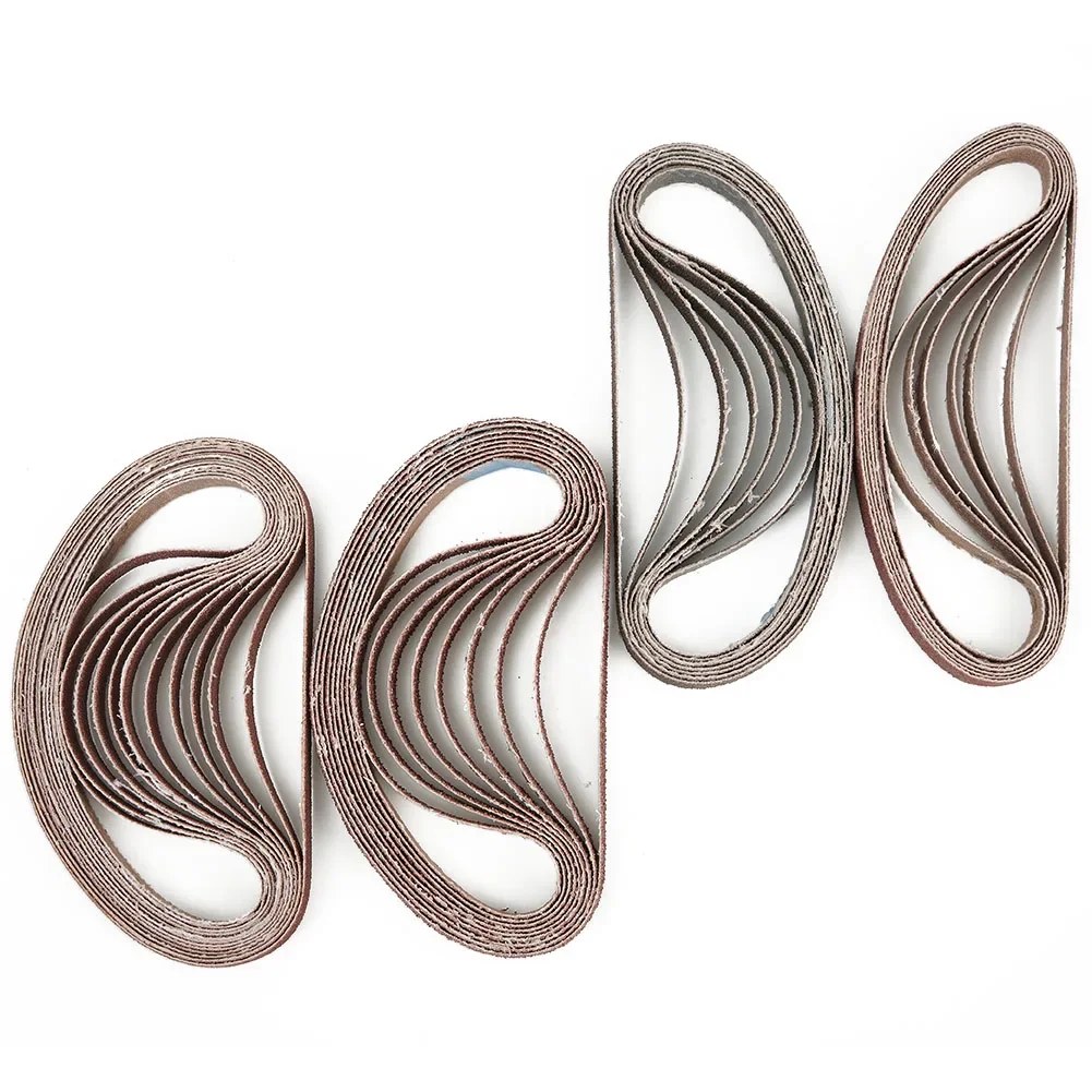50pcs/Set 330 X 10mm Air Finger Sander Sadning Belt 60/80/100/120 Grit Abrasive Belt Sanding Band For Wood Soft Metal Polishing