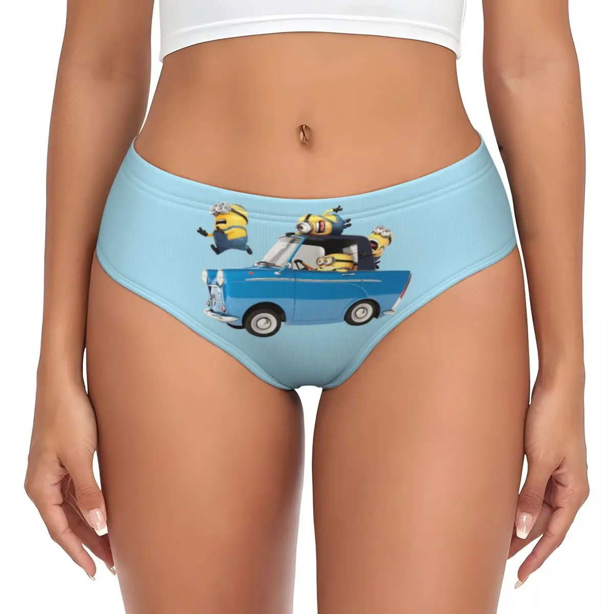 Custom MINIONS In Car Brief Panties Womens Comfort Manga Underwear