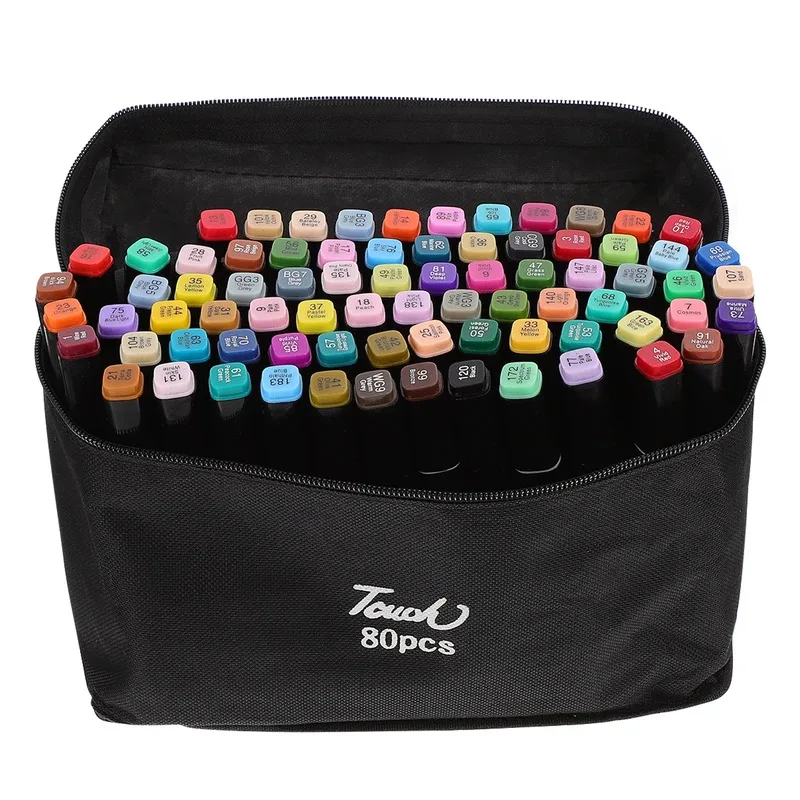 

12-24 Color Double-Headed Art Markers - Portable Watercolor Pens, Durable for Paintings & Art Projects