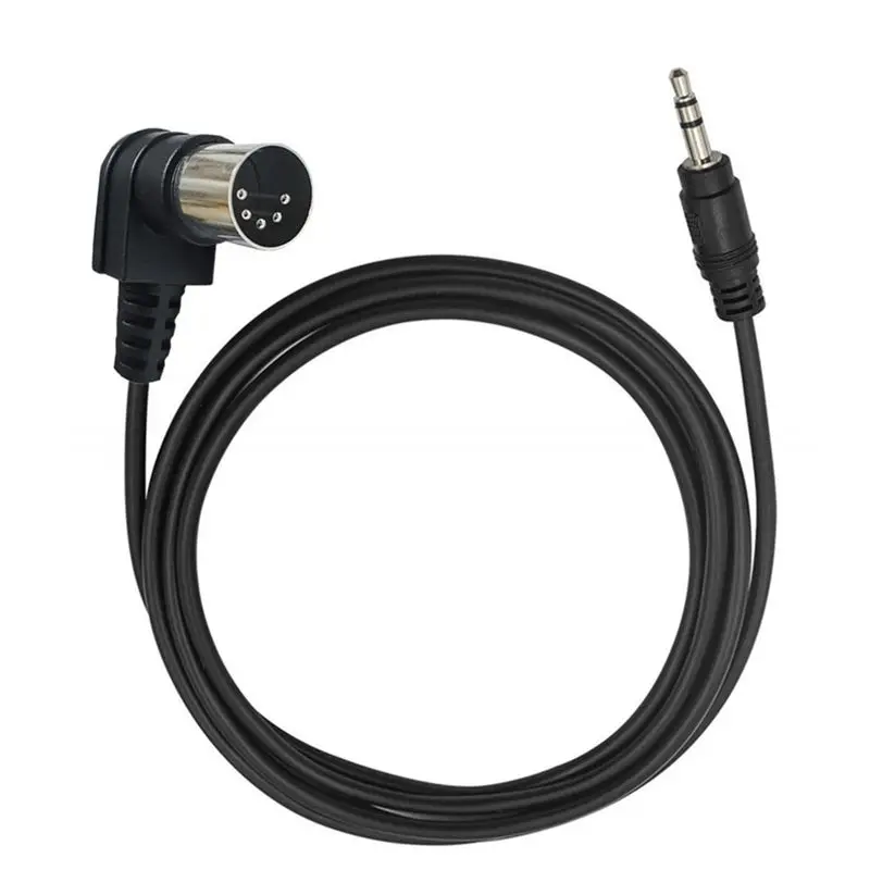 0.5m 1.5m 3m DC3.5mm Audio to 90 ° Bend MIDI DIN 5Pin Male Adapter Cable Computer Audio Output MIDI DIN 5-Core