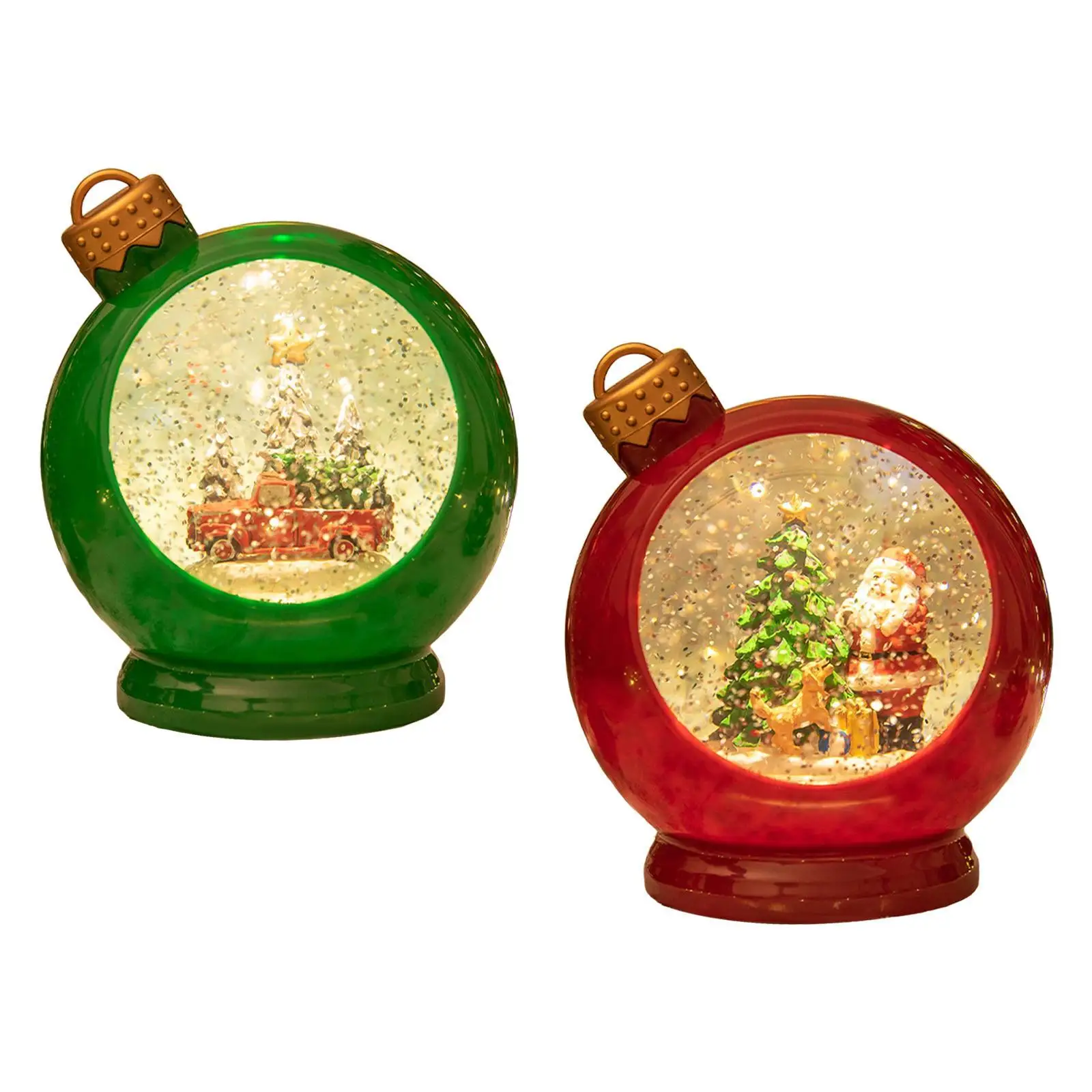 Christmas Snow Globe Glowing Home Decor Crafts Snow Globe Light for Xmas