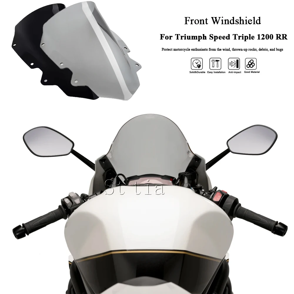 

New 2025 Motorcycle Windshield Windscreen Visor Wind Screen Deflector Accessorie For Triumph Speed Triple 1200 RR 2022 - 2025