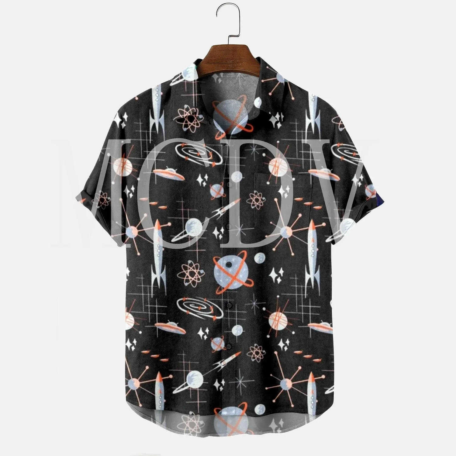 Spaceship Cat 3D All Over Printed Hawaiian Shirt Men For Women Casual Breathable Hawaiian Short Sleeve Shirt