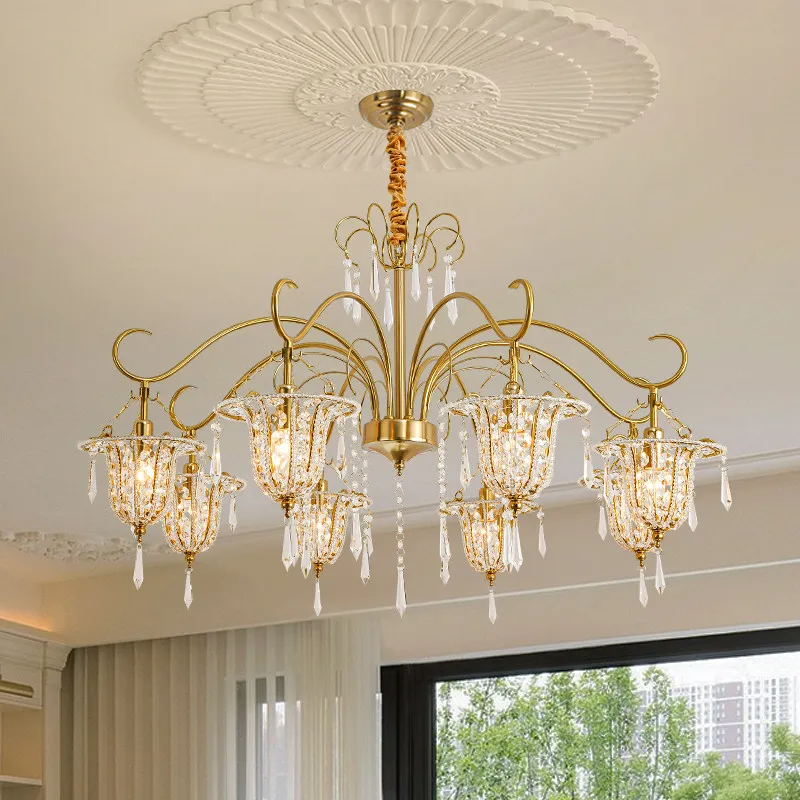 French-Style Crystal Chandelier For Living Room And Dining Room Luxurious And Elegant Creative Water