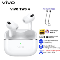 VIVO TWS 4 True Wireless headset 55dB Active Noise Cancelling LDAC TWS Earphone Bluetooth 5.4 Up to 45 Hours Battery Life IP54