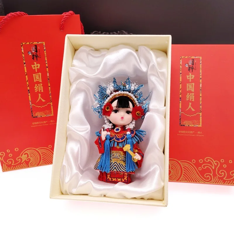 National fashion crafts decoration gift box Peking Opera play doll decoration holiday gift Chinese style hand-Ma backpack chamrs