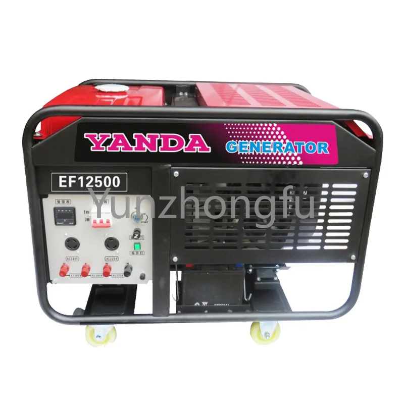 Dual-cylinder 10kw12kw full-automatic ATS for gasoline generator set Small single three-phase 380V for household use.