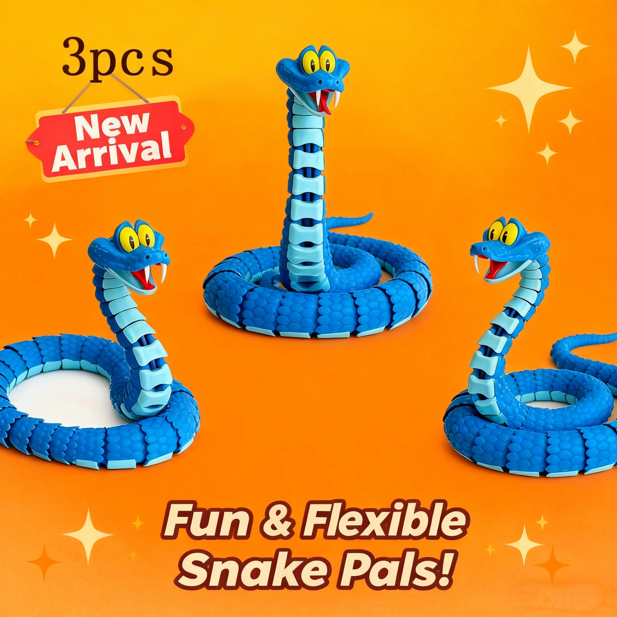 

Zootopia 3D Printed Gareth Snake Joint Simulation Toy 30cm Stress Relieving Model Children Gift