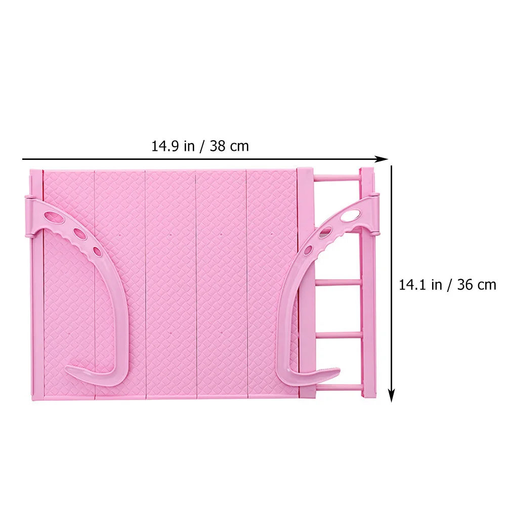 

Portable Foldable Drying Rack Clothes Hanger Laundry Pink Child Telescopic Space Saving Shoes Clothing Dry Indoors Outdoors