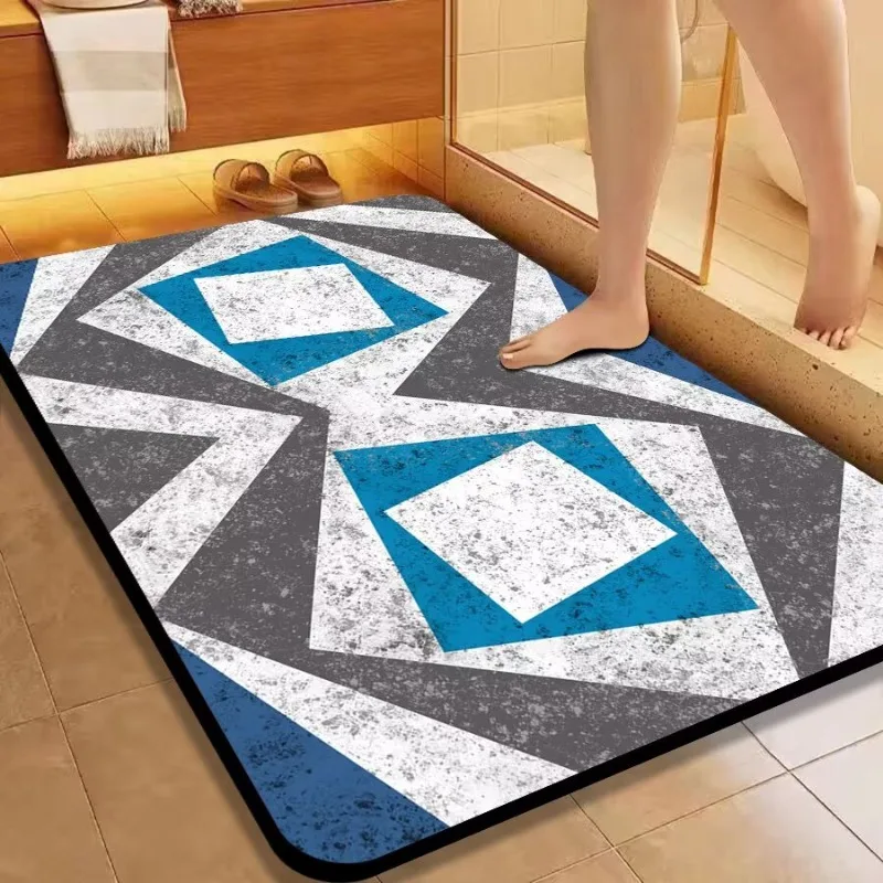 Diatom mud floor mat bathroom toilet special floor mat toilet bath shower door mat water absorption quick drying non-slip carpet