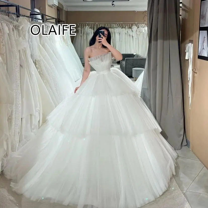 Vestido De novia de lujo para mujer, traje elegante De princesa, para boda