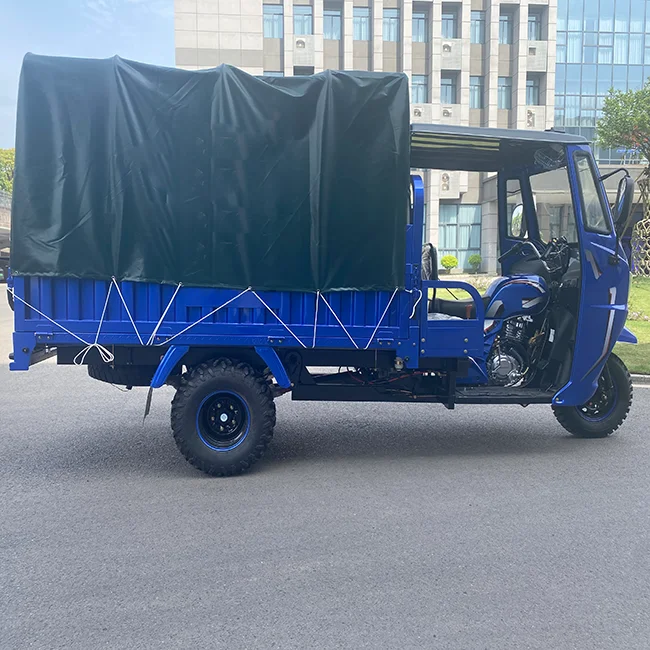 Adult Motorized 3-Wheel Reverse Tricycle with Open Drive Cabin for Convenient Cargo Transport