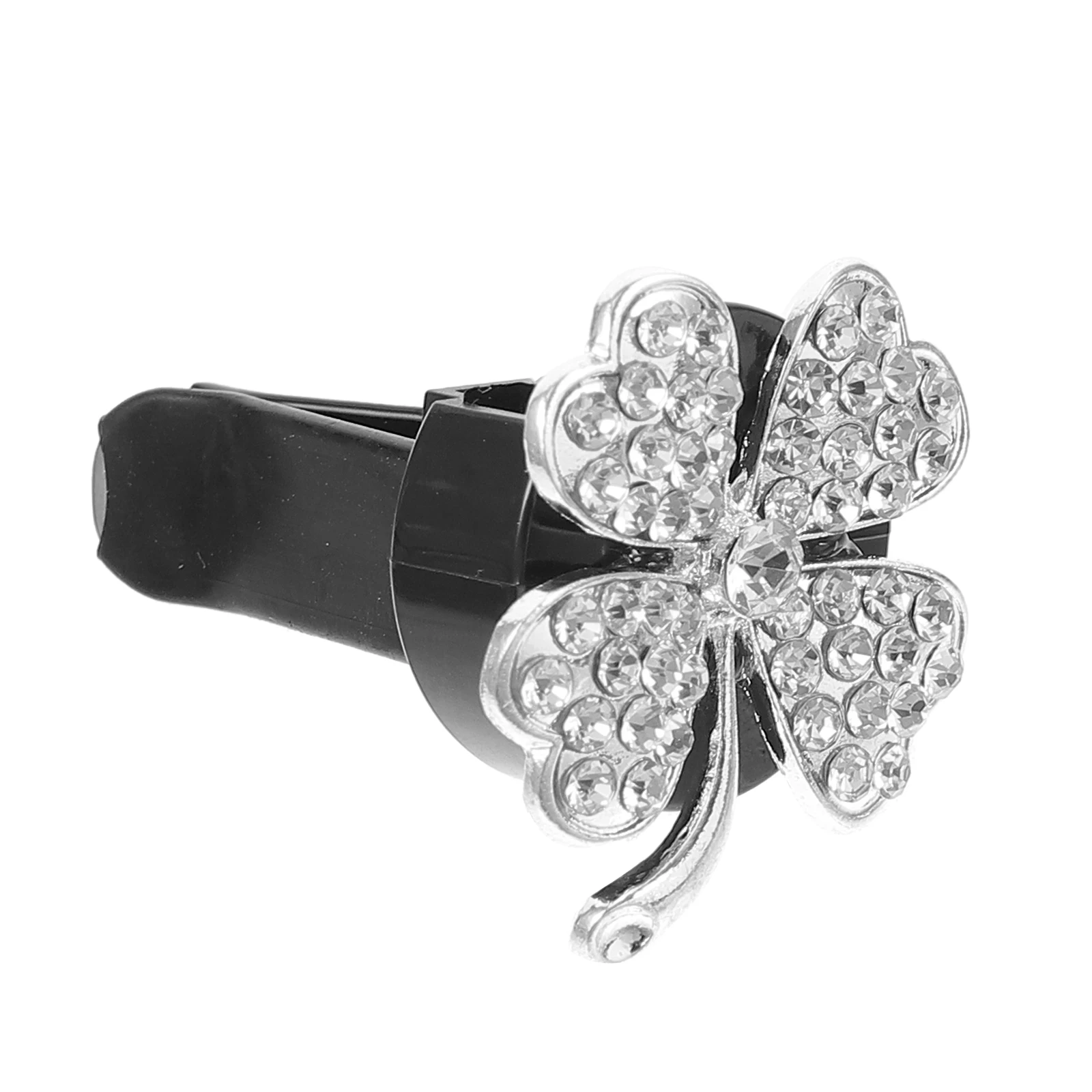 

Crystal Freshener Vent Clips Silver Clover Bling Car Air Vent Clips Car Decorations Stylish Fashion Gifts