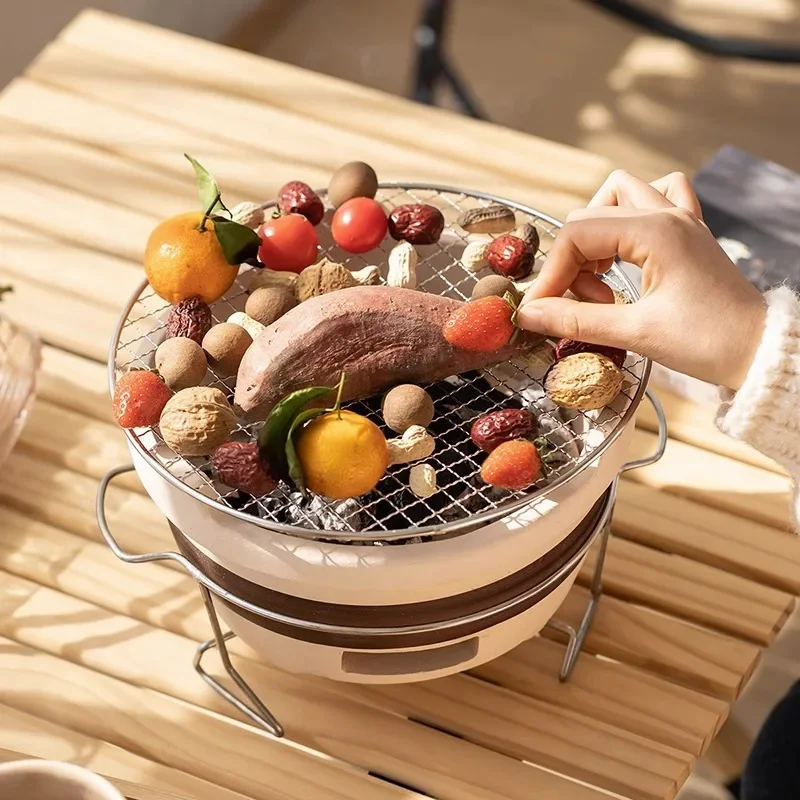 موقد فحم ناري كربوني صغير، طقم شاي الطبخ القديم، خارجي وداخلي #2