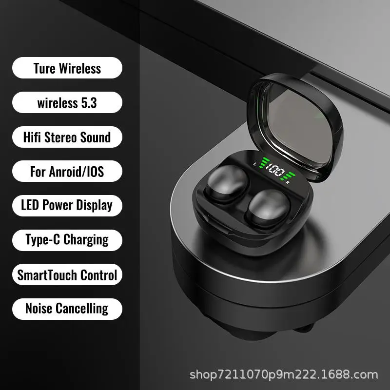 Mini 5.3 wireless bluetooth headset small earbuds sleep work sports invisible headphones HD HIFI bass sound quality earphones