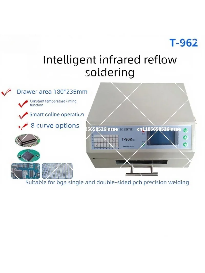 Infrared Reflow Oven Soldering Machine for SMT Lead-Free PCB Assembly 110V 220V