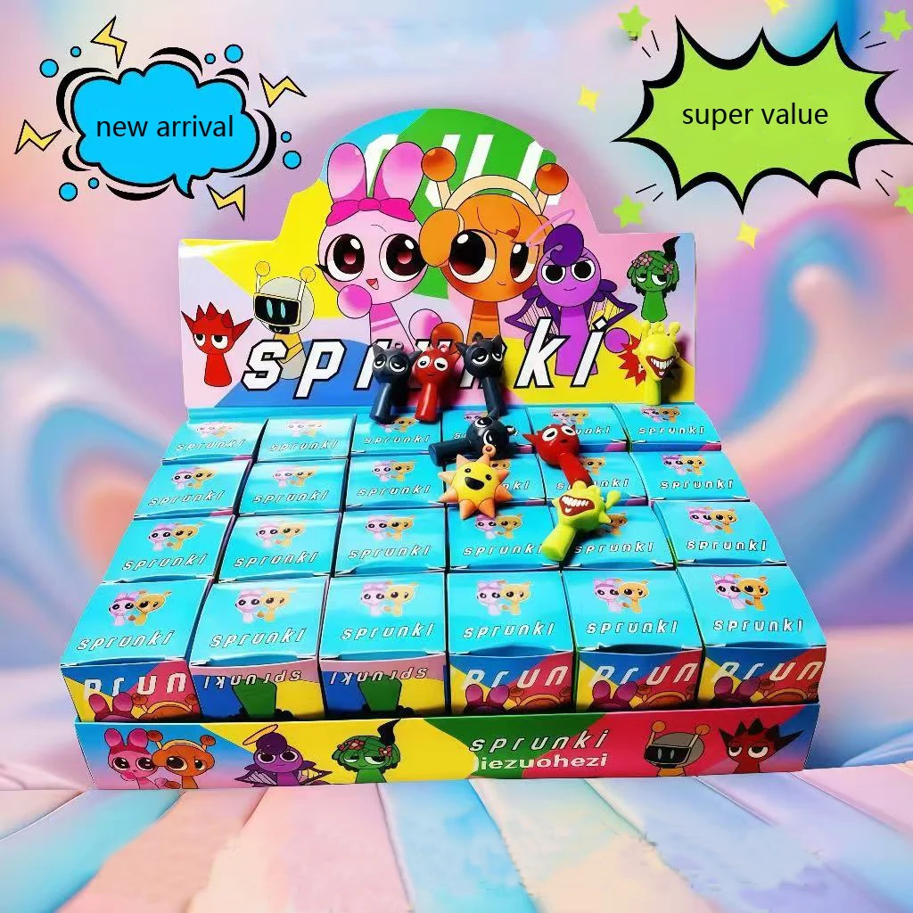 Nuevo conjunto de caja ciega Sprunki, juegos calientes de dibujos animados, muñeca coleccionable, juguete Sprunki, juego de acción de Anime, regalos de cumpleaños para niños, juguete