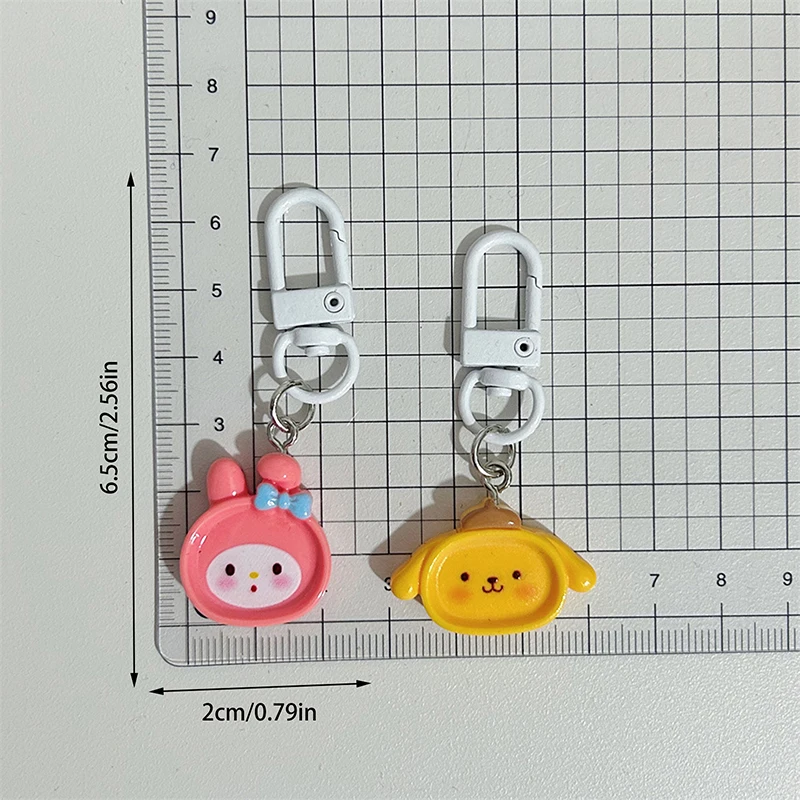 Mooie Anime Sanrio Plaat Sleutelhanger Kawaii Sleutelhanger Auto Sleutelhanger Voor Meisjes Schattige Tas Hanger Rugzak Decoratie Accessoires