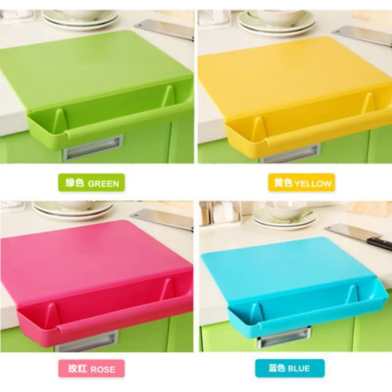 Multifunctional Kitchen Chopping Board with Container Food Grade Cutting Vegetable Meat Tool Plastic Mat Stuff Kitchen Accessory