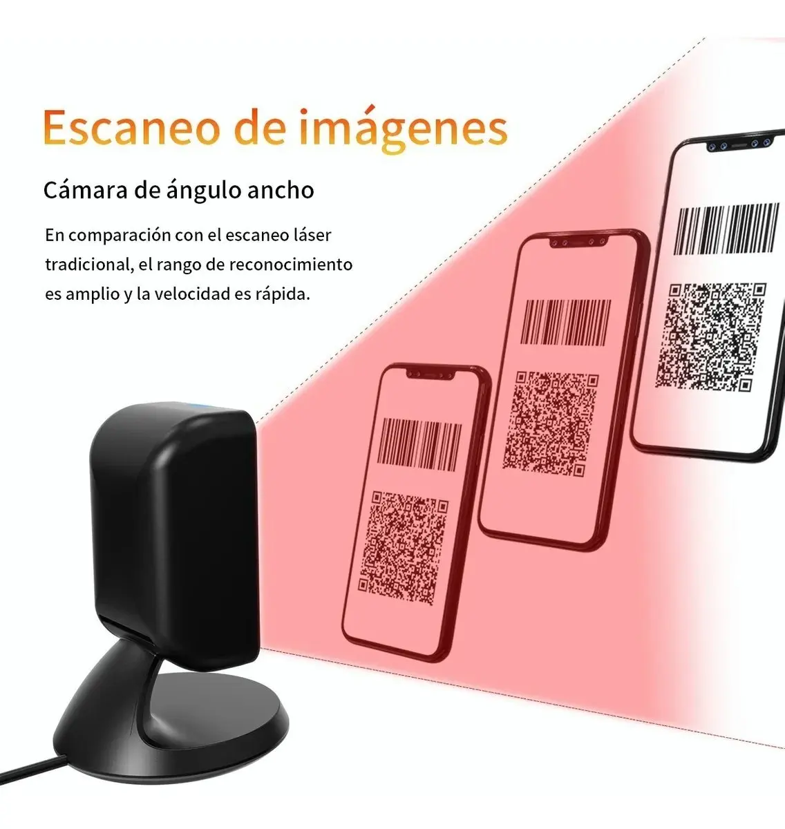 Lector De Codigo De Barras Omnidireccional 1d/2d/qr Usb