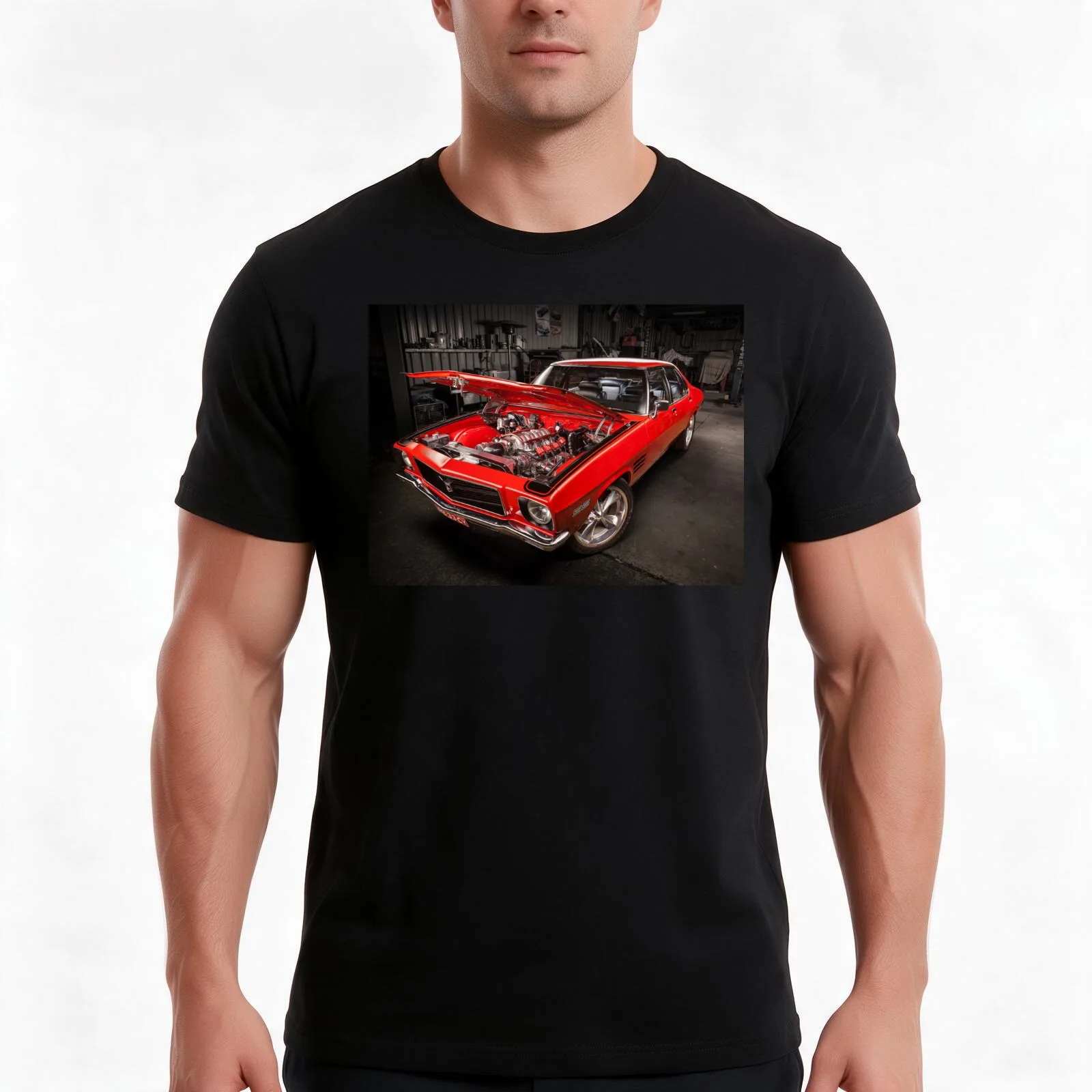 Chris Reece's Holden HQ SS T-Shirt, Summer Casual Cotton Tee, Oversized Streetwear Tops, Vintage Graphic Print, Unisex Men Women