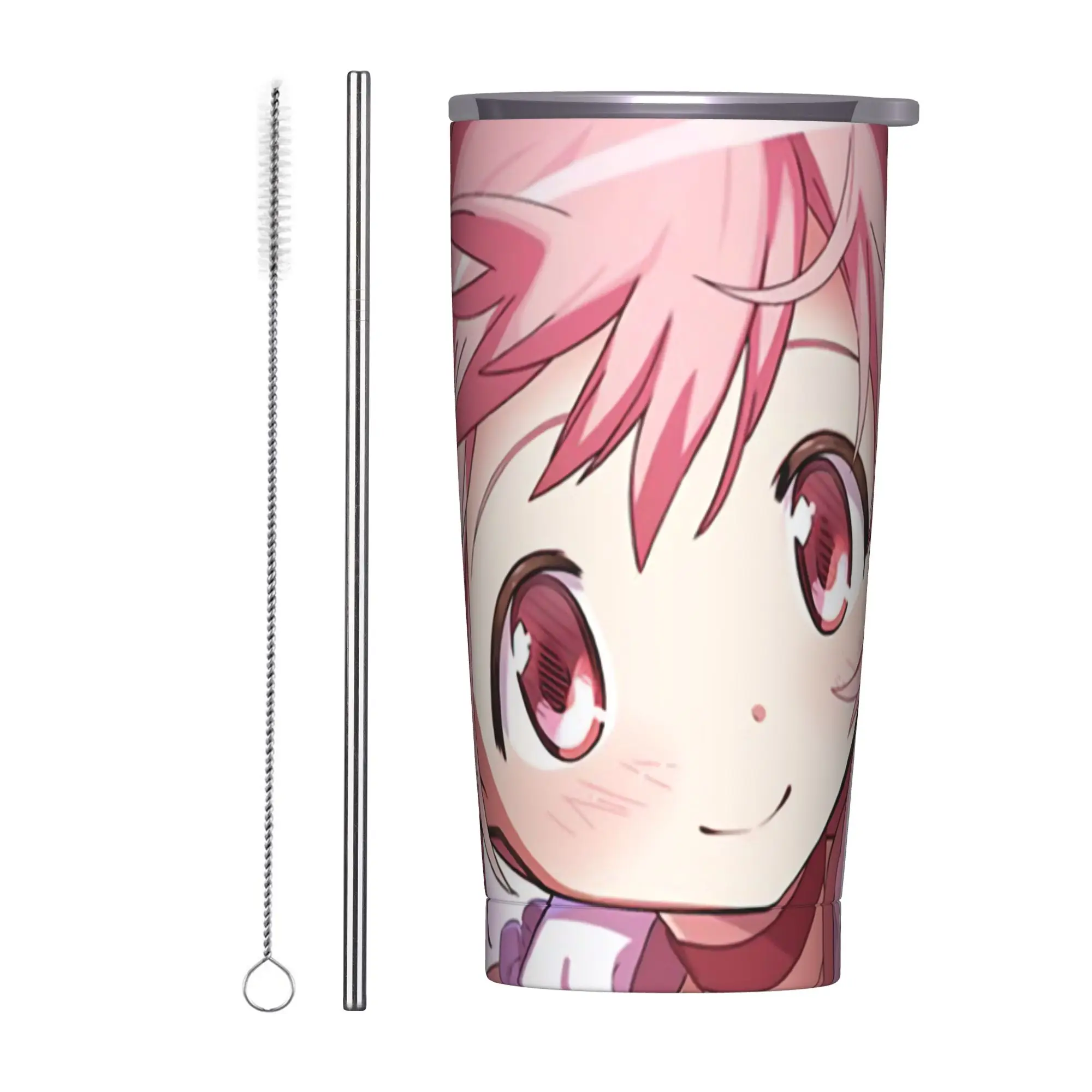 PMMM Madomagi Madoka Kaname Tumbler  Cold Drink Heat Preservation Stainless Steel Thermal Cups Graphic Mugs Cup