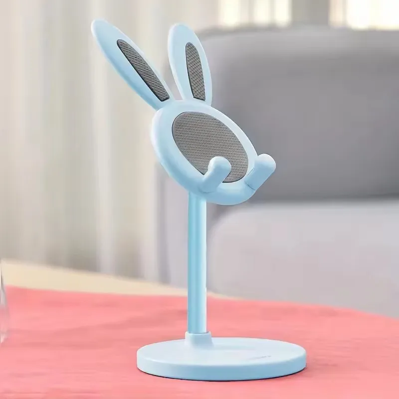1/2/3/4Pcs Cute Rabbit Desktop Phone Stand Adjustable Liftable Lazy Bracket For Selfie Video Watching view 6