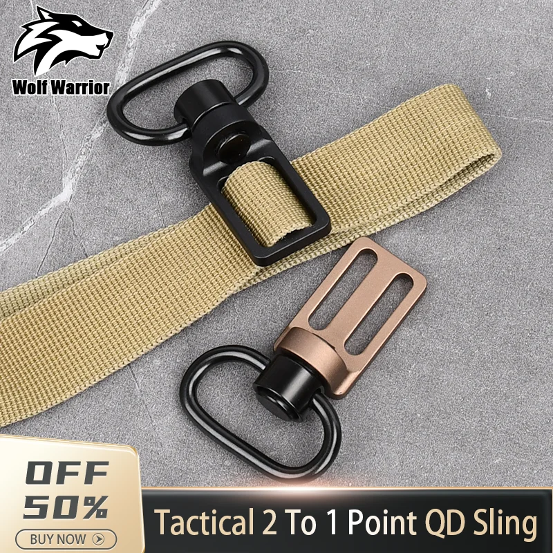 

Tactical Metal QD Buckle Strap 2 to 1 point tripod swing rotation shoulder strap buckle Outdoor hunting Airsoft Equip accessory