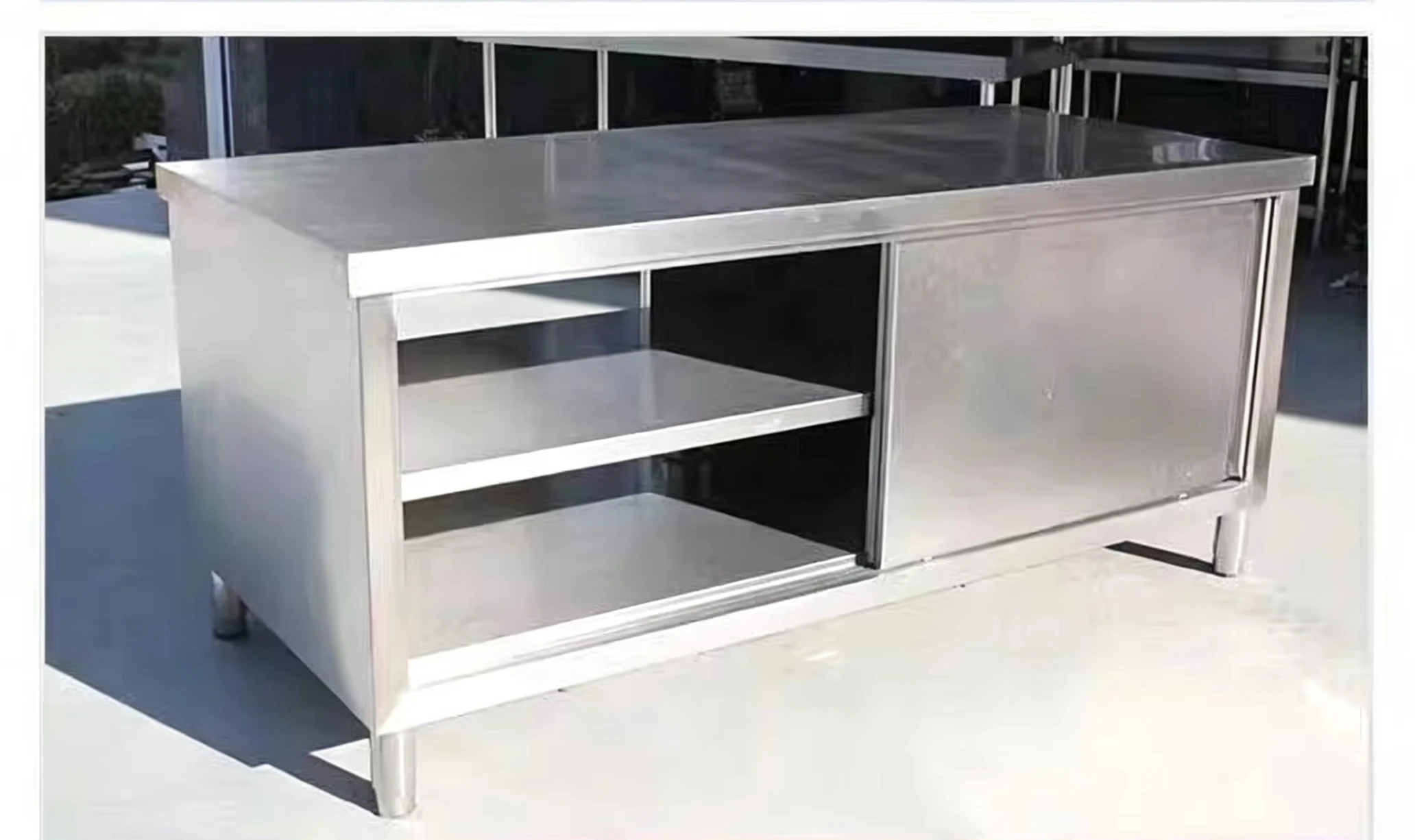 Commercial Kitchen Prep Table With Storage - & 304 Stainless Steel Welded Kitchen
